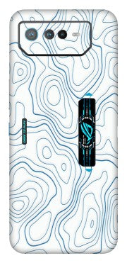ASUS Phone Skins (All Models) - Blue And White Swirls - Matte Finish (M-139) Asus ROG Phone 6 PRO (5G)