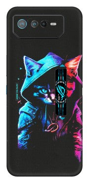 ASUS Phone Skins (All Models) - Cyberpunk Cat - Matte Finish (M-45) Asus ROG Phone 6 PRO (5G)