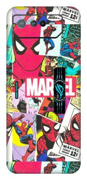 ASUS Phone Skins (All Models) - Marvel Comic Spiderman Grafitti - Matte Finish (M-72) Asus ROG Phone 6 PRO (5G)