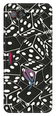 ASUS Phone Skins (All Models) - Big Black Dices - 3D Embossed Finish (L-106) Asus ROG Phone 7 (5G)