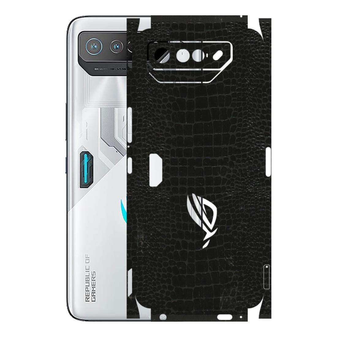 ASUS Phone Skins (All Models) - Snake Leather Black - 3D Embossed Finish (L-107) Asus ROG Phone 7 (5G)