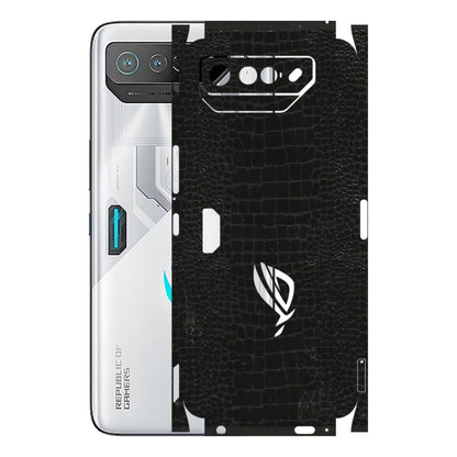 ASUS Phone Skins (All Models) - Snake Leather Black - 3D Embossed Finish (L-107) Asus ROG Phone 7 (5G)