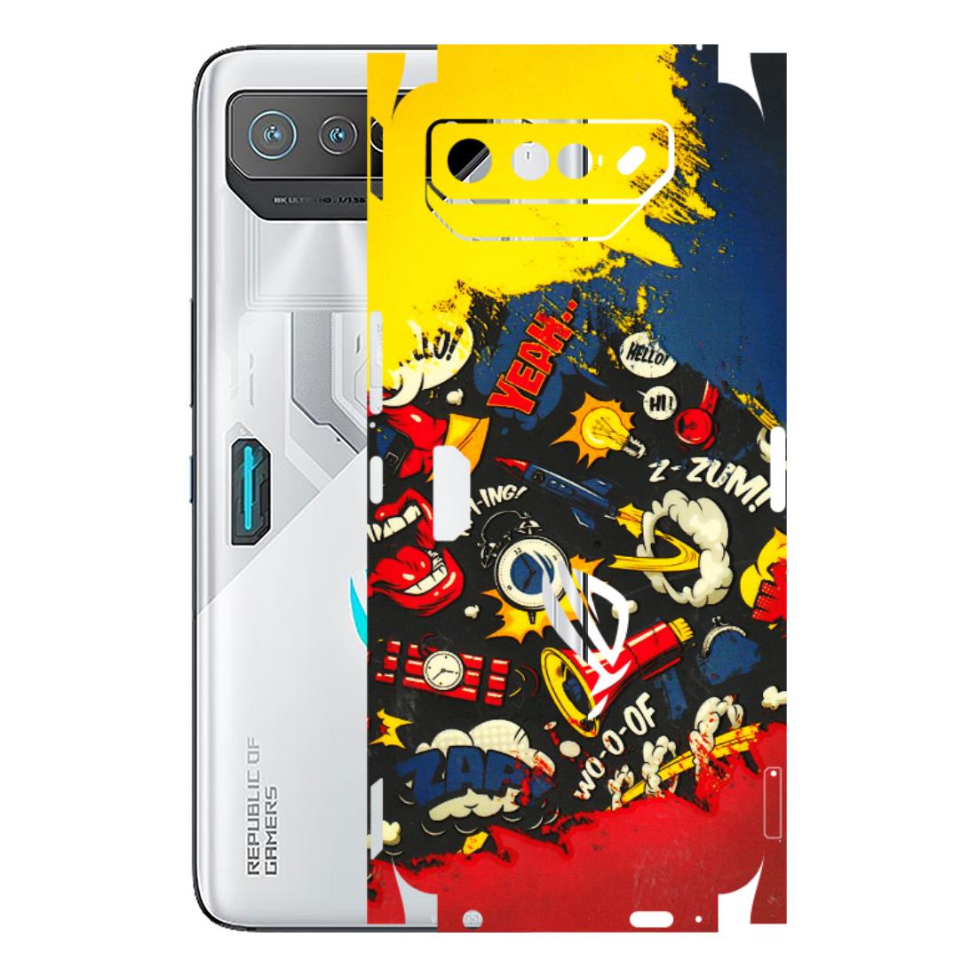 ASUS Phone Skins (All Models) - Pacific Doodle Art - 3D Embossed Finish (L-120) Asus ROG Phone 7 (5G)