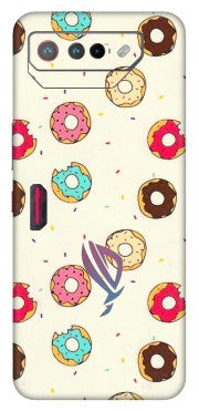 ASUS Phone Skins (All Models) - Mini Donuts Doodle Art - 3D Embossed Finish (L-122) Asus ROG Phone 7 (5G)
