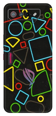 ASUS Phone Skins (All Models) - Black Shapes - 3D Embossed Finish (L-131) Asus ROG Phone 7 (5G)