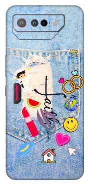 ASUS Phone Skins (All Models) - Denim Jeans Pocket - 3D Embossed Finish (L-134) Asus ROG Phone 7 (5G)