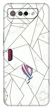 ASUS Phone Skins (All Models) - Luxury White Marble Effect - 3D Embossed Finish (L-168) Asus ROG Phone 7 (5G)