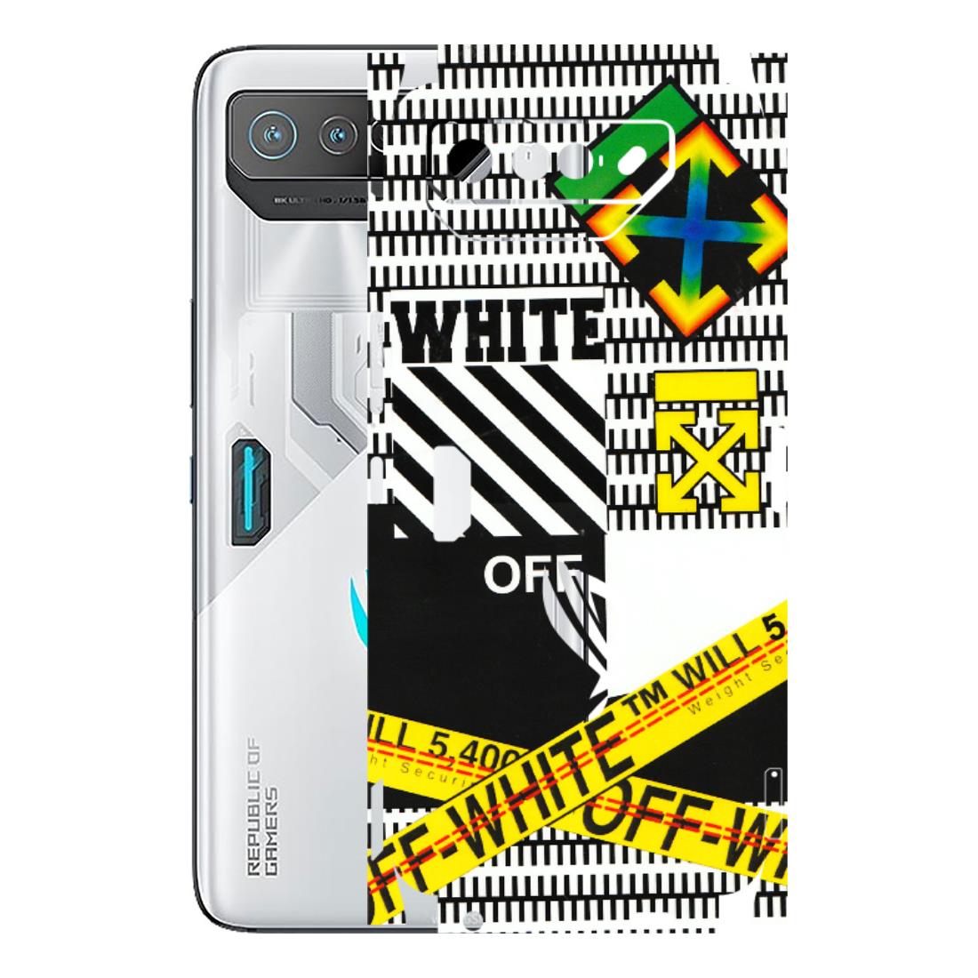 ASUS Phone Skins (All Models) - White Off Abstract - 3D Embossed Finish (L-172) Asus ROG Phone 7 (5G)