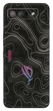 ASUS Phone Skins (All Models) - Black Swirl - 3D Embossed Finish (L-196) Asus ROG Phone 7 (5G)
