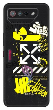 ASUS Phone Skins (All Models) - Anti Social Graffiti - 3D Embossed Finish (L-198) Asus ROG Phone 7 (5G)