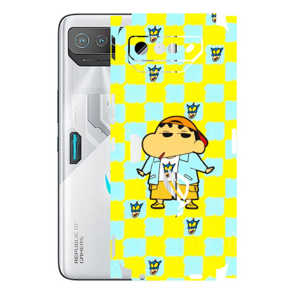 ASUS Phone Skins (All Models) - Yellow Blue Shinchan Cute - 3D Embossed Finish (L-221) Asus ROG Phone 7 (5G)