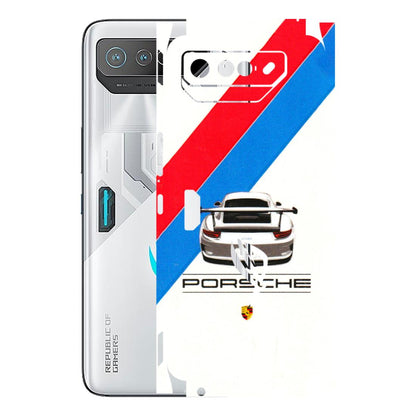 ASUS Phone Skins (All Models) - Porche Car Sober Logo - 3D Embossed Finish (L-248) Asus ROG Phone 7 (5G)