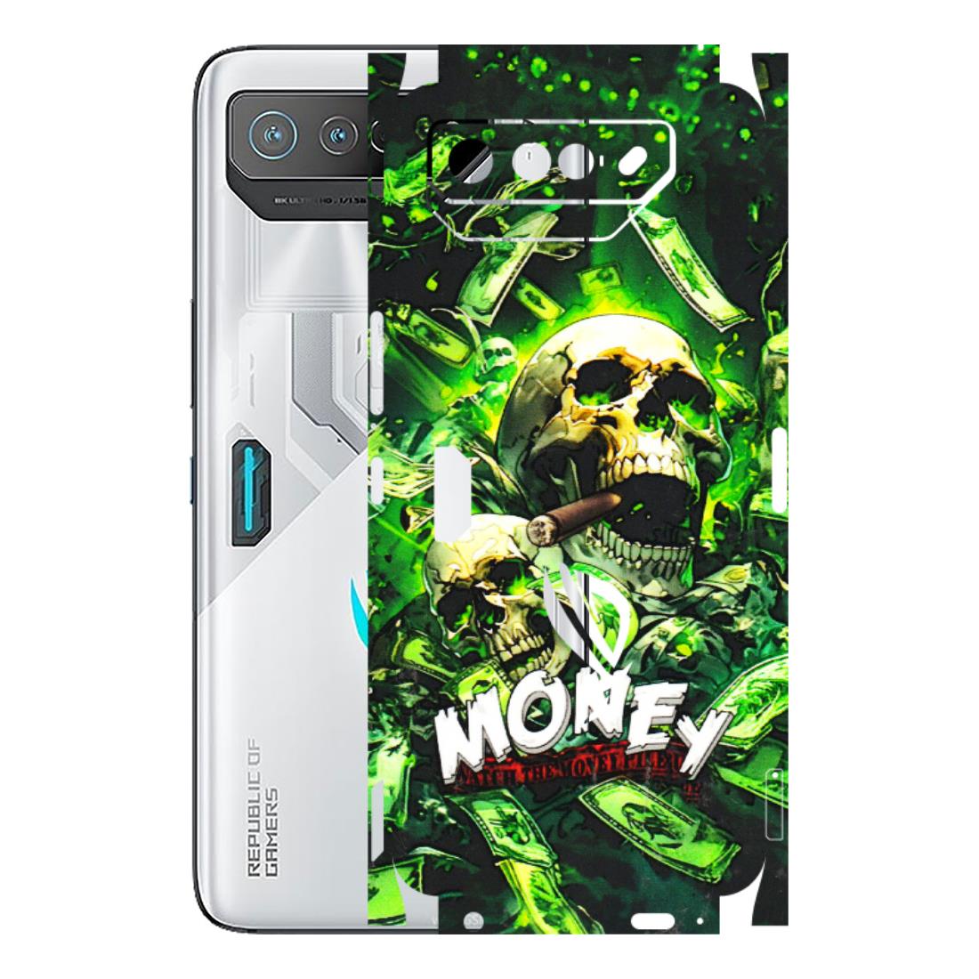 ASUS Phone Skins (All Models) - Skull Money - 3D Embossed Finish (L-303) Asus ROG Phone 7 (5G)