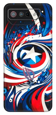 ASUS Phone Skins (All Models) - Captain America Logo - 3D Embossed Finish (L-307) Asus ROG Phone 7 (5G)