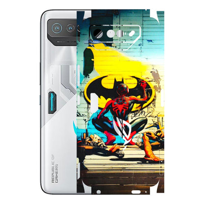 ASUS Phone Skins (All Models) - New Spiderman Bat Logo - 3D Embossed Finish (L-309) Asus ROG Phone 7 (5G)