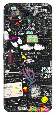 ASUS Phone Skins (All Models) - Black Creatives Doodles - 3D Embossed Finish (L-311) Asus ROG Phone 7 (5G)