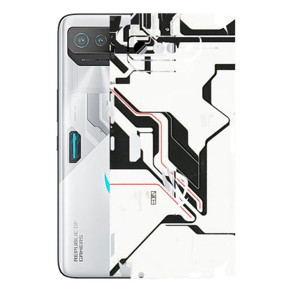 ASUS Phone Skins (All Models) - White Techy Logo - 3D Embossed Finish (L-312) Asus ROG Phone 7 (5G)