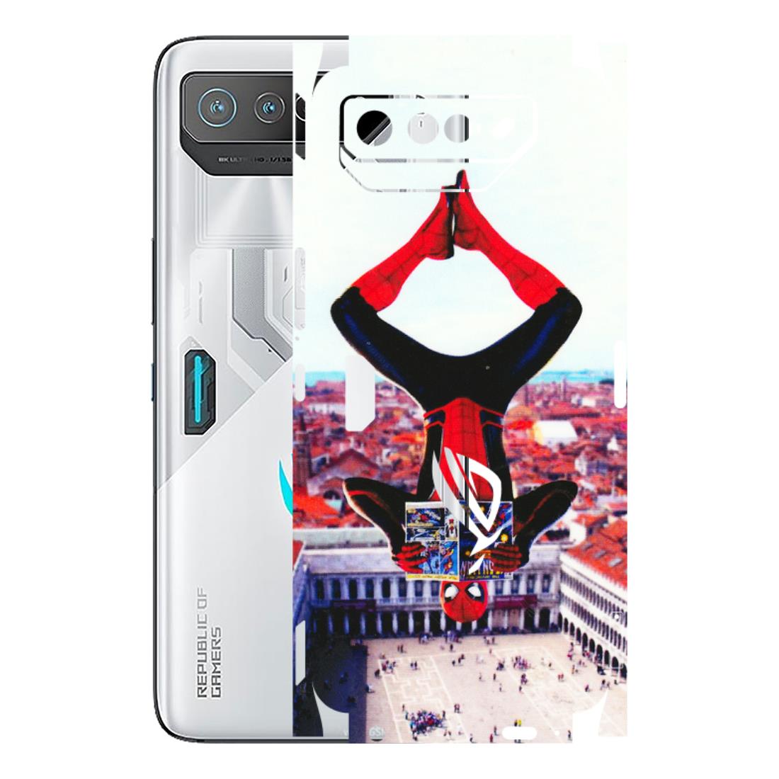 ASUS Phone Skins (All Models) - Spiderman Hanging - 3D Embossed Finish (L-53) Asus ROG Phone 7 (5G)