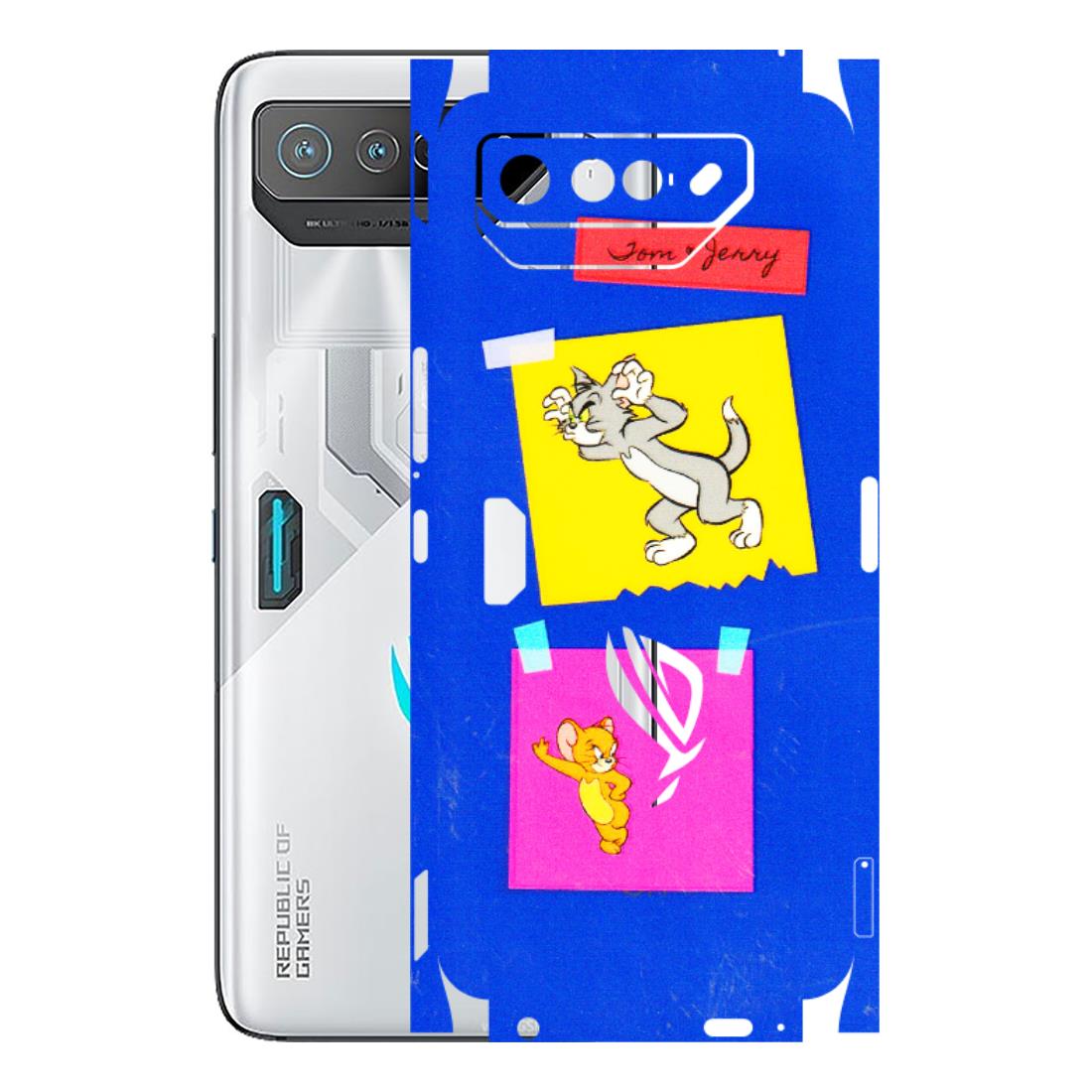 ASUS Phone Skins (All Models) - Tom N Jerry Sticky Notes - 3D Embossed Finish (L-88) Asus ROG Phone 7 (5G)