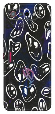 ASUS Phone Skins (All Models) - Distorted Smileys - 3D Embossed Finish (L-92) Asus ROG Phone 7 (5G)