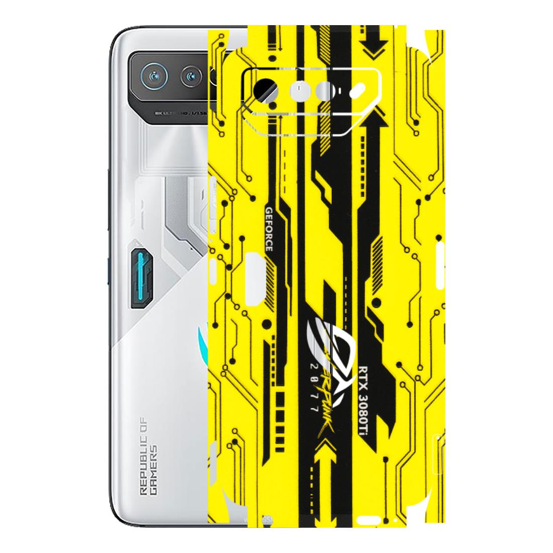 ASUS Phone Skins (All Models) - Yellow Cyberpunk - 3D Embossed Finish (L-93) Asus ROG Phone 7 (5G)