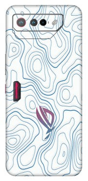 ASUS Phone Skins (All Models) - Blue And White Swirls - Matte Finish (M-139) Asus ROG Phone 7 (5G)