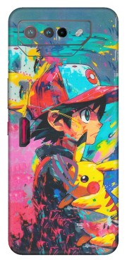 ASUS Phone Skins (All Models) - Ash & Pikachu - Matte Finish (M-26) Asus ROG Phone 7 (5G)