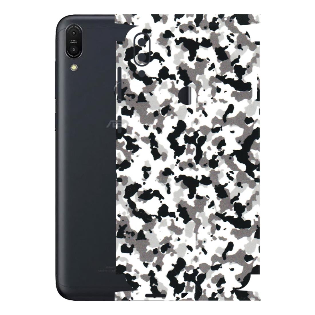 ASUS Phone Skins (All Models) - White Black Camouflage - 3D Embossed Finish (L-18) Asus ZENFONE MAX PRO (M1)