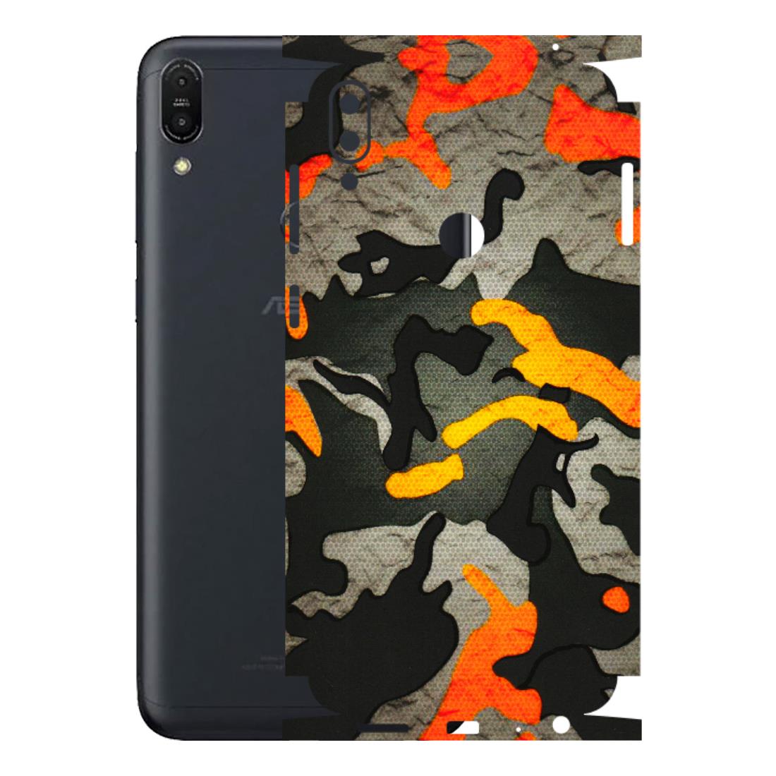 ASUS Phone Skins (All Models) - Orange Camouflage - 3D Embossed Finish (L-204) Asus ZENFONE MAX PRO (M1)