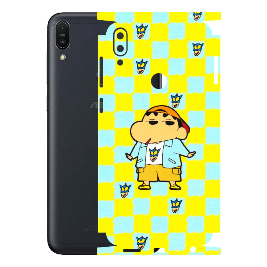 ASUS Phone Skins (All Models) - Yellow Blue Shinchan Cute - 3D Embossed Finish (L-221) Asus ZENFONE MAX PRO (M1)