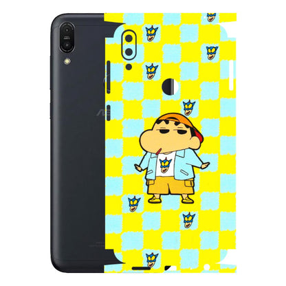ASUS Phone Skins (All Models) - Yellow Blue Shinchan Cute - 3D Embossed Finish (L-221) Asus ZENFONE MAX PRO (M1)