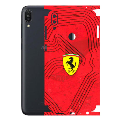 ASUS Phone Skins (All Models) - Red Ferrari Logo Stylish - 3D Embossed Finish (L-238) Asus ZENFONE MAX PRO (M1)