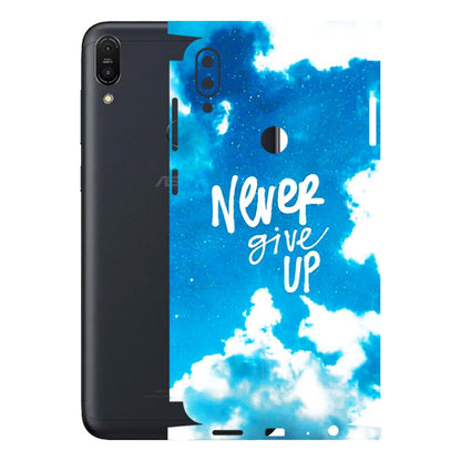 ASUS Phone Skins (All Models) - Never Give Up - 3D Embossed Finish (L-279) Asus ZENFONE MAX PRO (M1)
