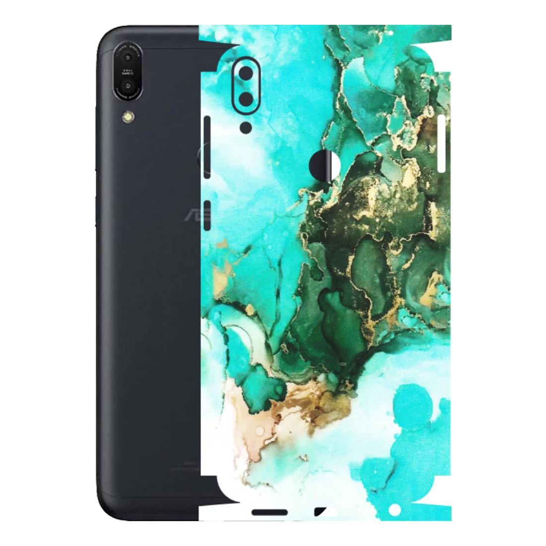 ASUS Phone Skins (All Models) - The Blue Gold Marble - Matte Finish (M-124) Asus ZENFONE MAX PRO (M1)