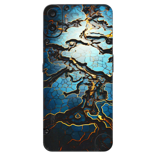 CMF by Nothing Phone Skins - Blue Gold Abstract - 3D Embossed Finish (L-11) CMF Phone 1
