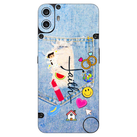 CMF by Nothing Phone Skins - Denim Jeans Pocket - 3D Embossed Finish (L-134) CMF Phone 1