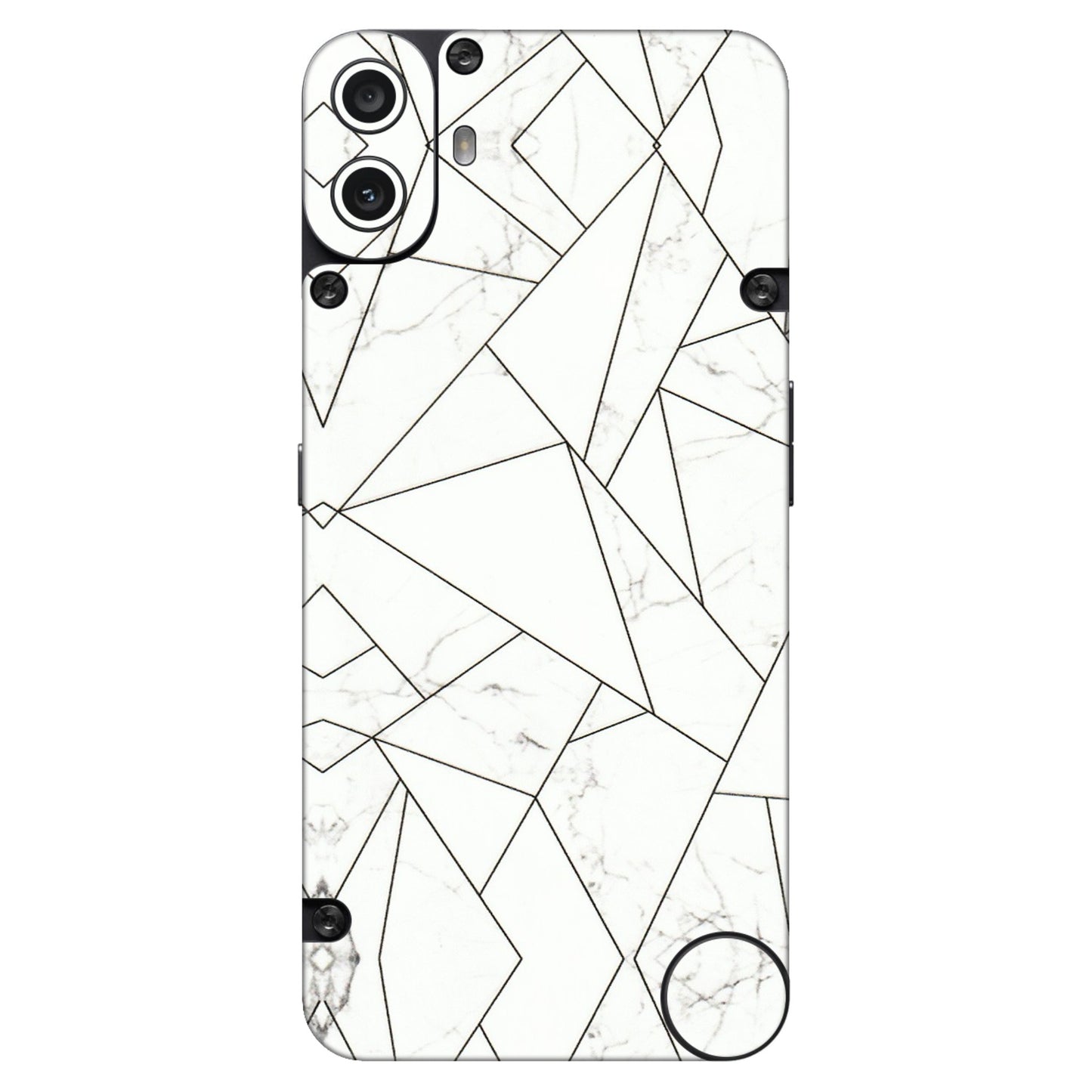 CMF by Nothing Phone Skins - Luxury White Marble Effect - 3D Embossed Finish (L-168) CMF Phone 1