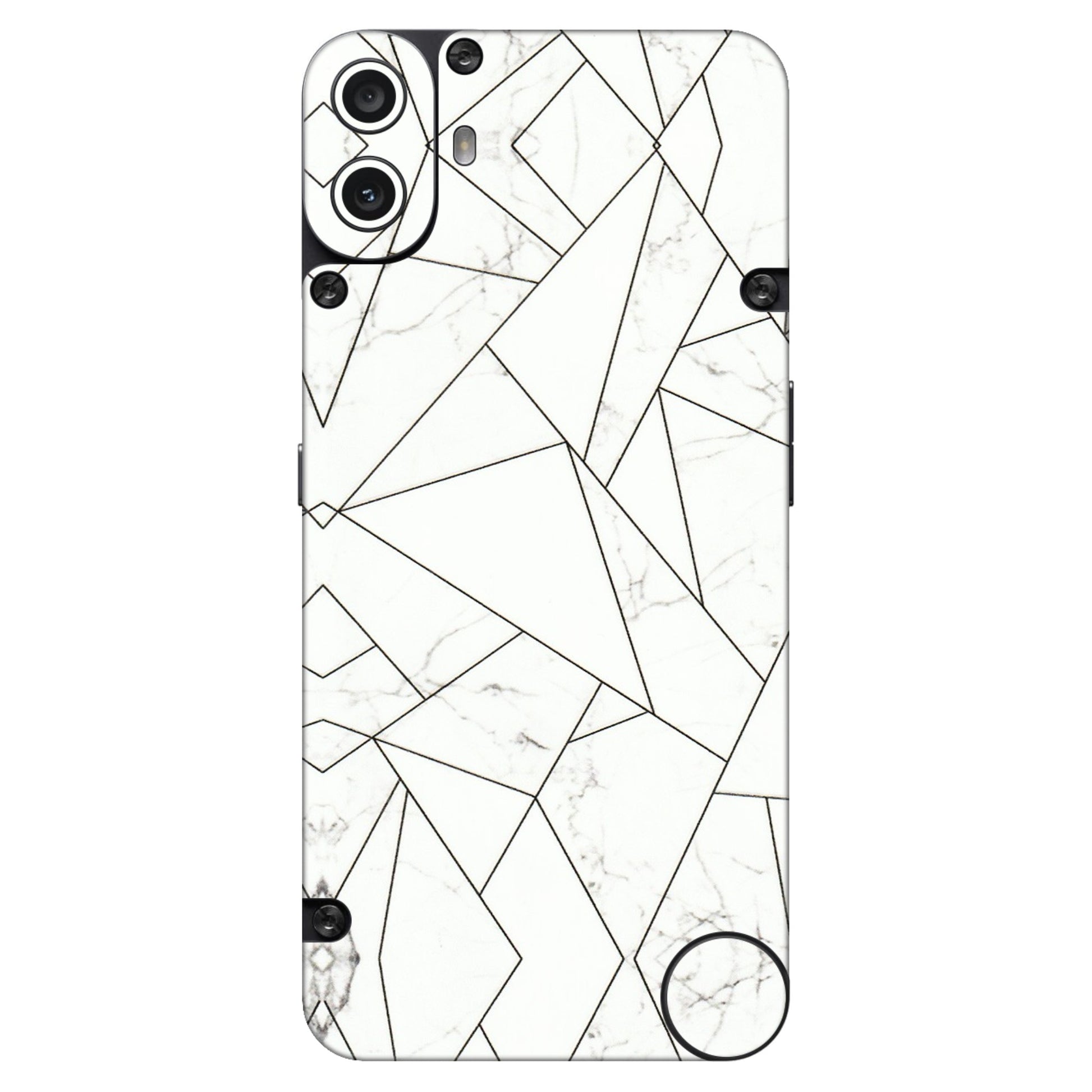 CMF by Nothing Phone Skins - Luxury White Marble Effect - 3D Embossed Finish (L-168) CMF Phone 1