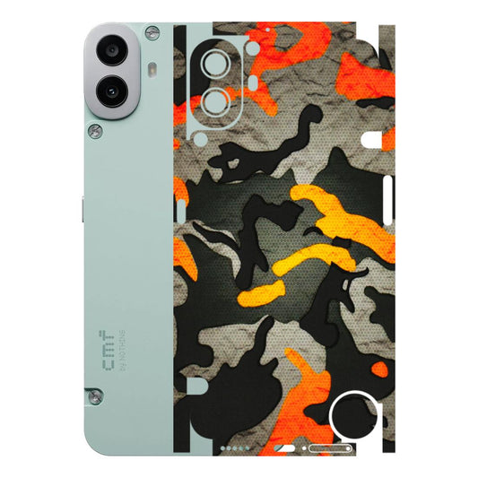 CMF by Nothing Phone Skins - Orange Camouflage - 3D Embossed Finish (L-204) CMF Phone 1