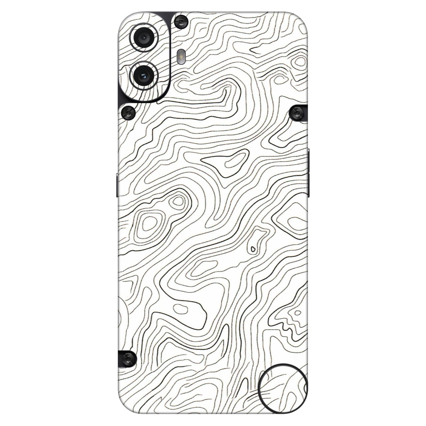 CMF by Nothing Phone Skins - White Black Swirls  Latest - 3D Embossed Finish (L-219) CMF Phone 1