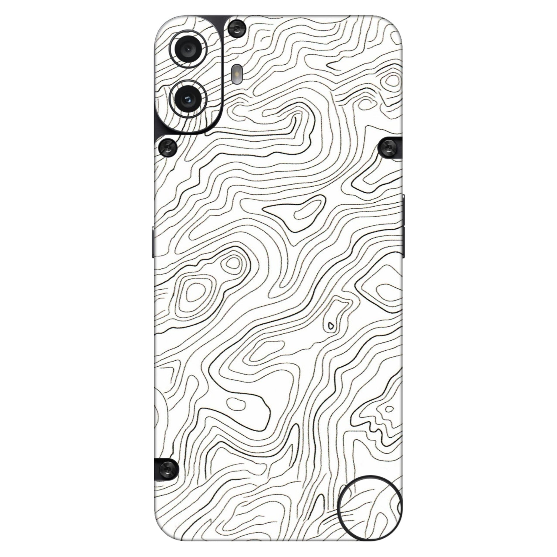 CMF by Nothing Phone Skins - White Black Swirls  Latest - 3D Embossed Finish (L-219) CMF Phone 1