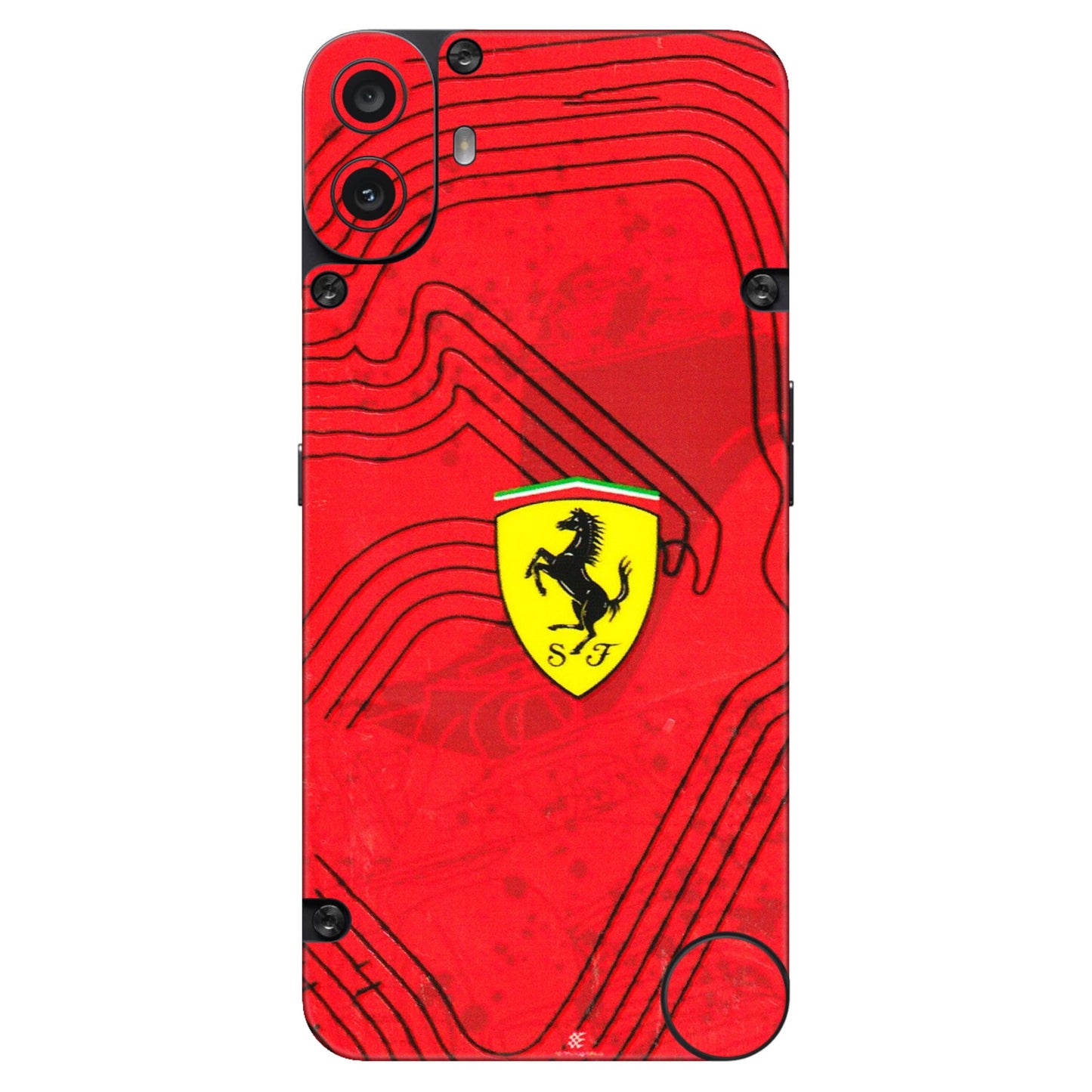 CMF by Nothing Phone Skins - Red Ferrari Logo Stylish - 3D Embossed Finish (L-238) CMF Phone 1