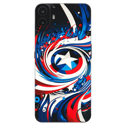 CMF by Nothing Phone Skins - Captain America Logo - 3D Embossed Finish (L-307) CMF Phone 1