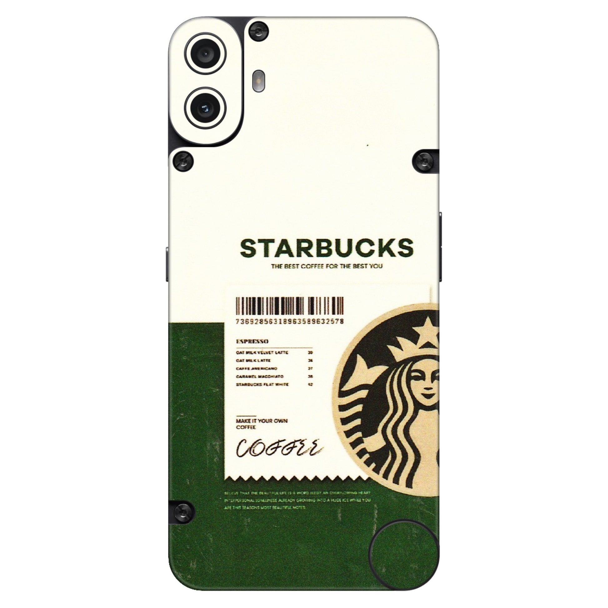 CMF by Nothing Phone Skins - Starbucks Barcode - 3D Embossed Finish (L-308) CMF Phone 1