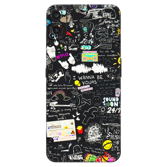 CMF by Nothing Phone Skins - Black Creatives Doodles - 3D Embossed Finish (L-311) CMF Phone 1