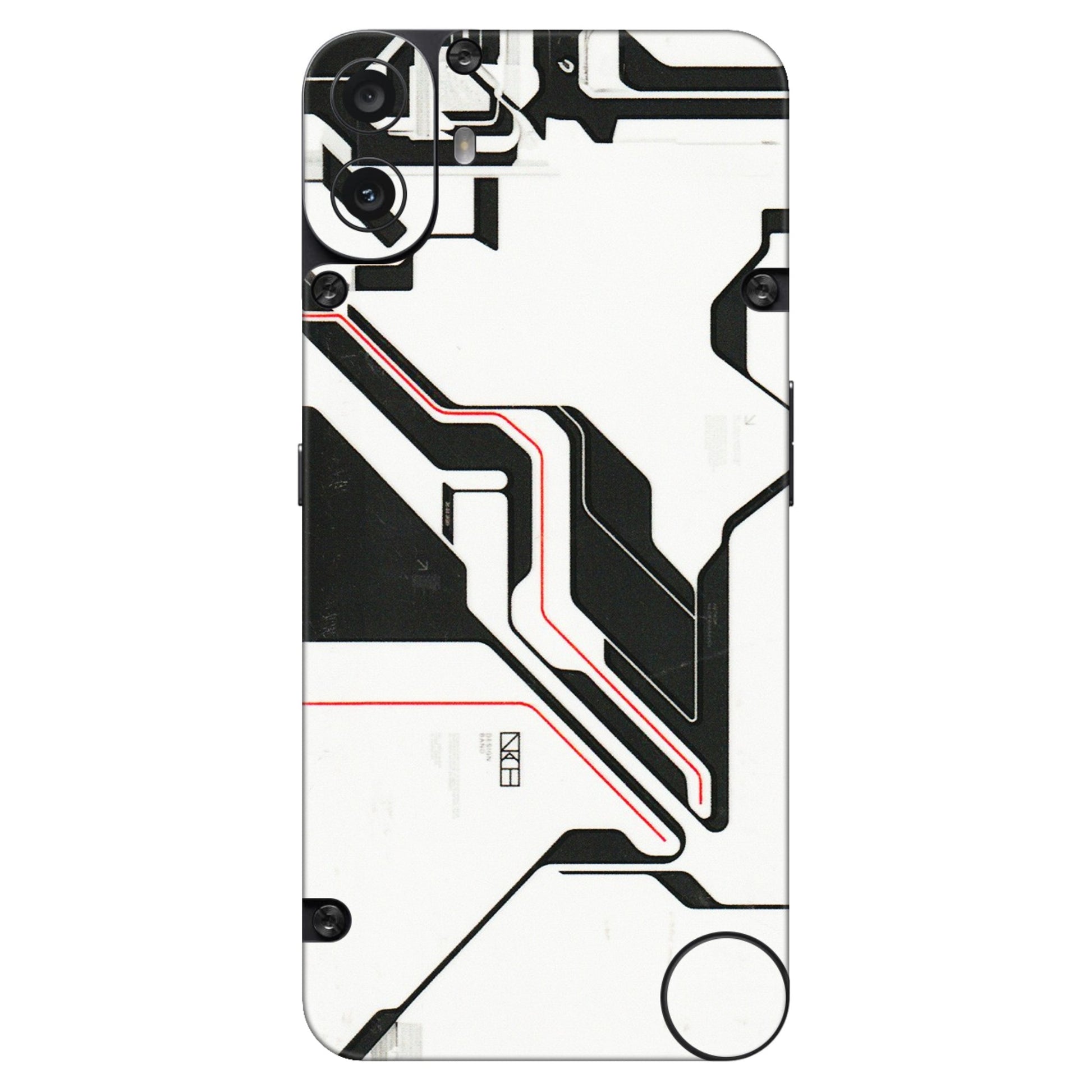 CMF by Nothing Phone Skins - White Techy Logo - 3D Embossed Finish (L-312) CMF Phone 1