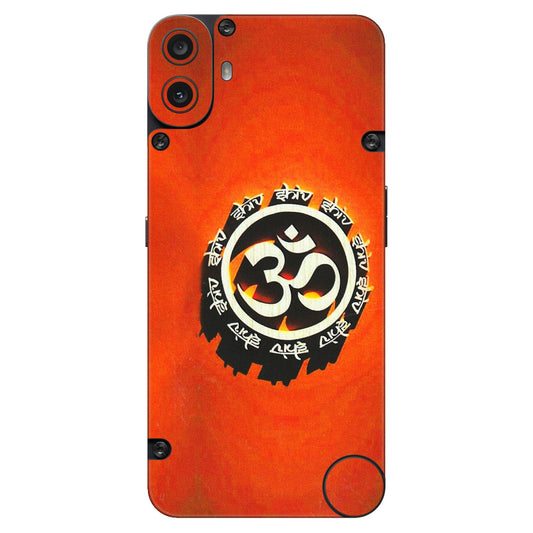 CMF by Nothing Phone Skins - Aum Shiv Orange - 3D Embossed Finish (L-32) CMF Phone 1