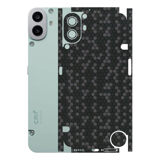 CMF by Nothing Phone Skins - Black Grey Honeycomb Sober - 3D Embossed Finish (L-85) CMF Phone 1
