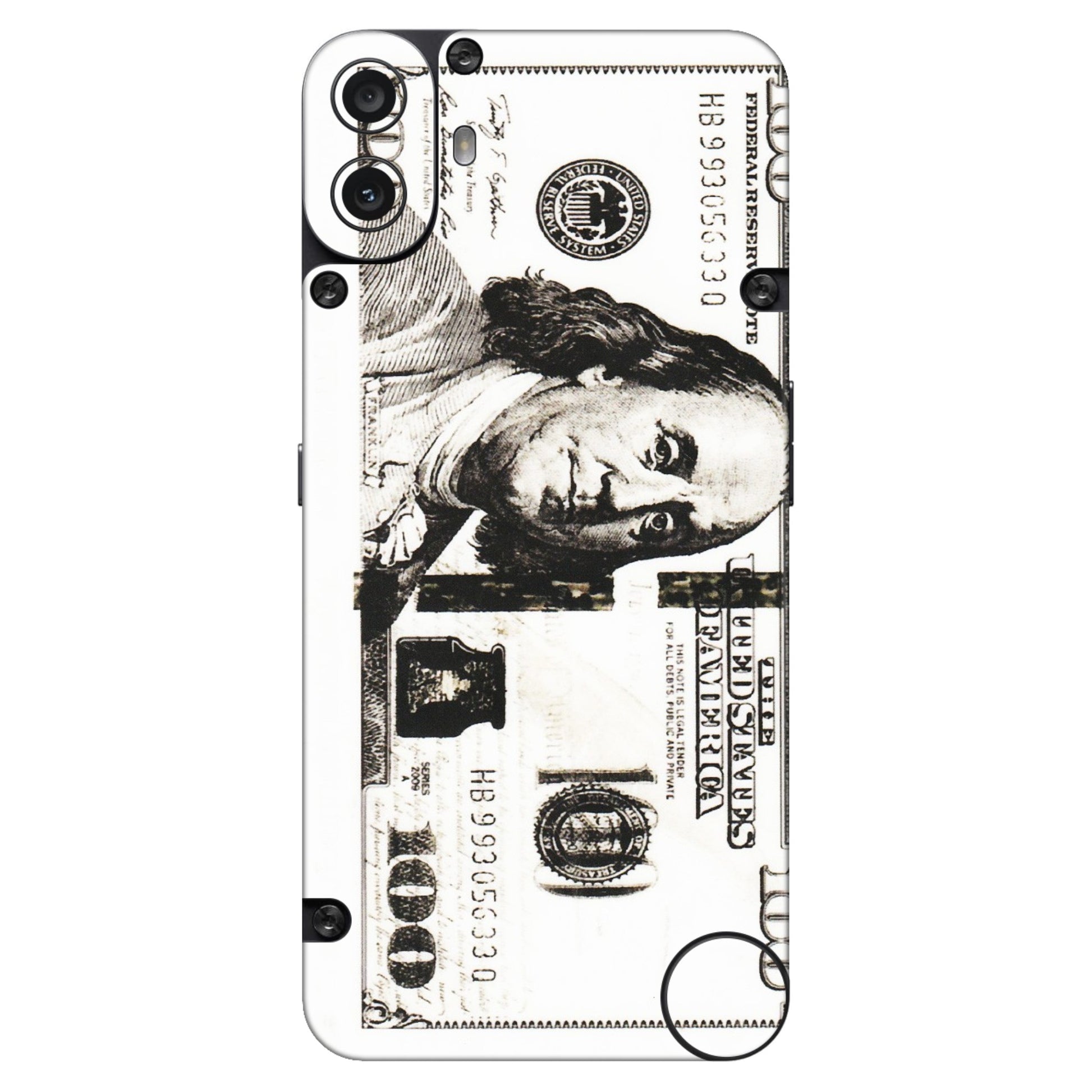CMF by Nothing Phone Skins - Tranzy Series 100 Dollar Currency - Transparent Finish (T-1) CMF Phone 1