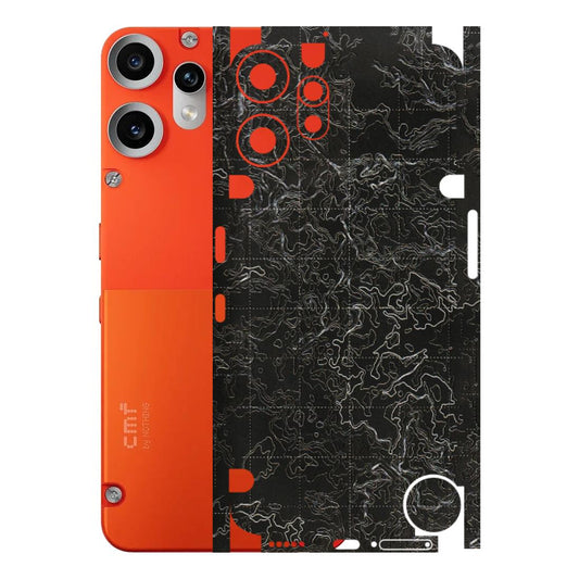 CMF by Nothing Phone Skins - Black map - 3D Embossed Finish (L-201) CMF Phone 2 Pro